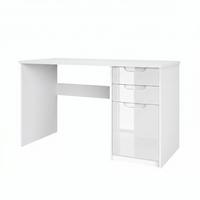 SCHREIBTISCH Logan Fronten in Weiß Hochglanz - Weiß Hochglanz, Holzwerkstoff (60/129/76cm) - Vladon