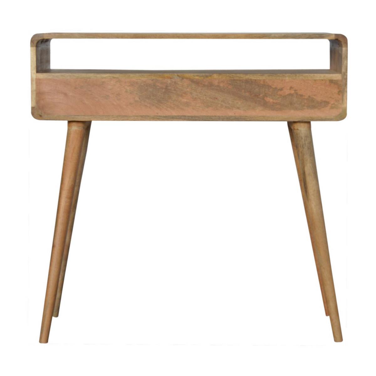 KONSOLE-TISCH in Eichen-Finish, 2 Schublades, 1 Offenes Fach, Beige - Messingfarben/Braun, Holz/Metall (35/90/90cm) - Artisan Furniture