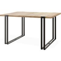 ESSTISCH Marco rechteckig ausziehbar, Sonoma Eiche 120-220/80/76 cm - Schwarz/Sonoma Eiche, Holzwerkstoff/Metall (80/220/76cm) - WFL GROUP
