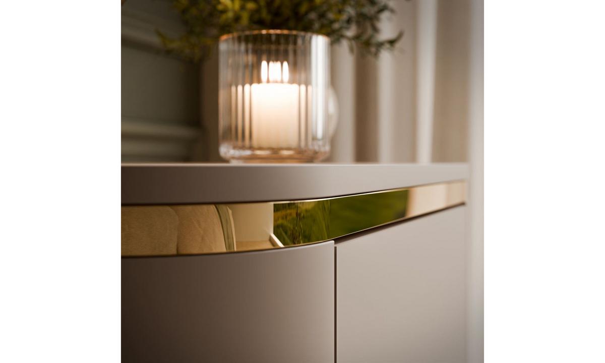 NACHTTISCH AVELINE 50/40/51 cm schräge goldfarbene Füße Kaschmir - Kaschmir/Goldfarben, Holzwerkstoff (50/51/40cm) - Lookway