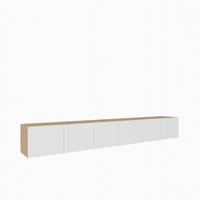 LOWBOARD CAVA 300/41/40 cm, Hängender TV-Schrank Eiche Artisan - Weiß/Eiche Artisan, Holzwerkstoff (300/41/40cm) - MASSENO