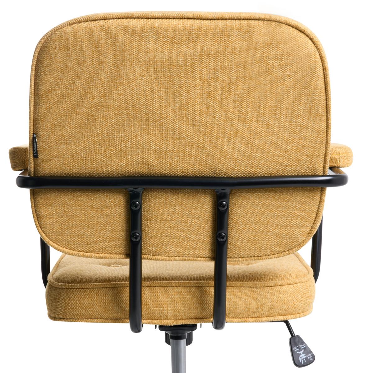 SCHREIBTISCHSTUHL Stoff Gelb Pawnee - Gelb, Textil (64/88/64cm) - Beliani