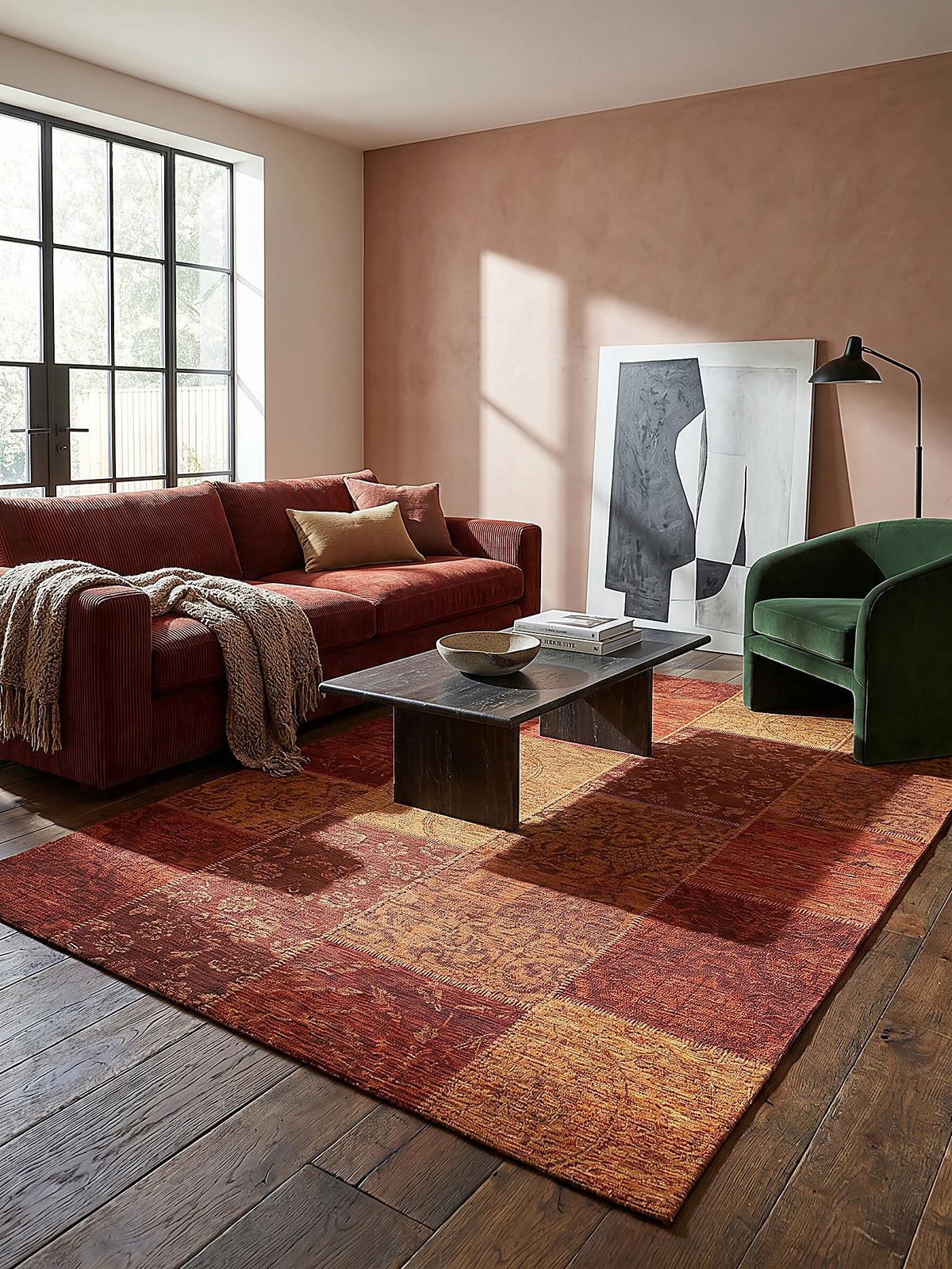 TEPPICH COQUET, geometrisch, Orange, 200 x 290 cm - Orange, Textil (290/200cm) - KADIMA DESIGN