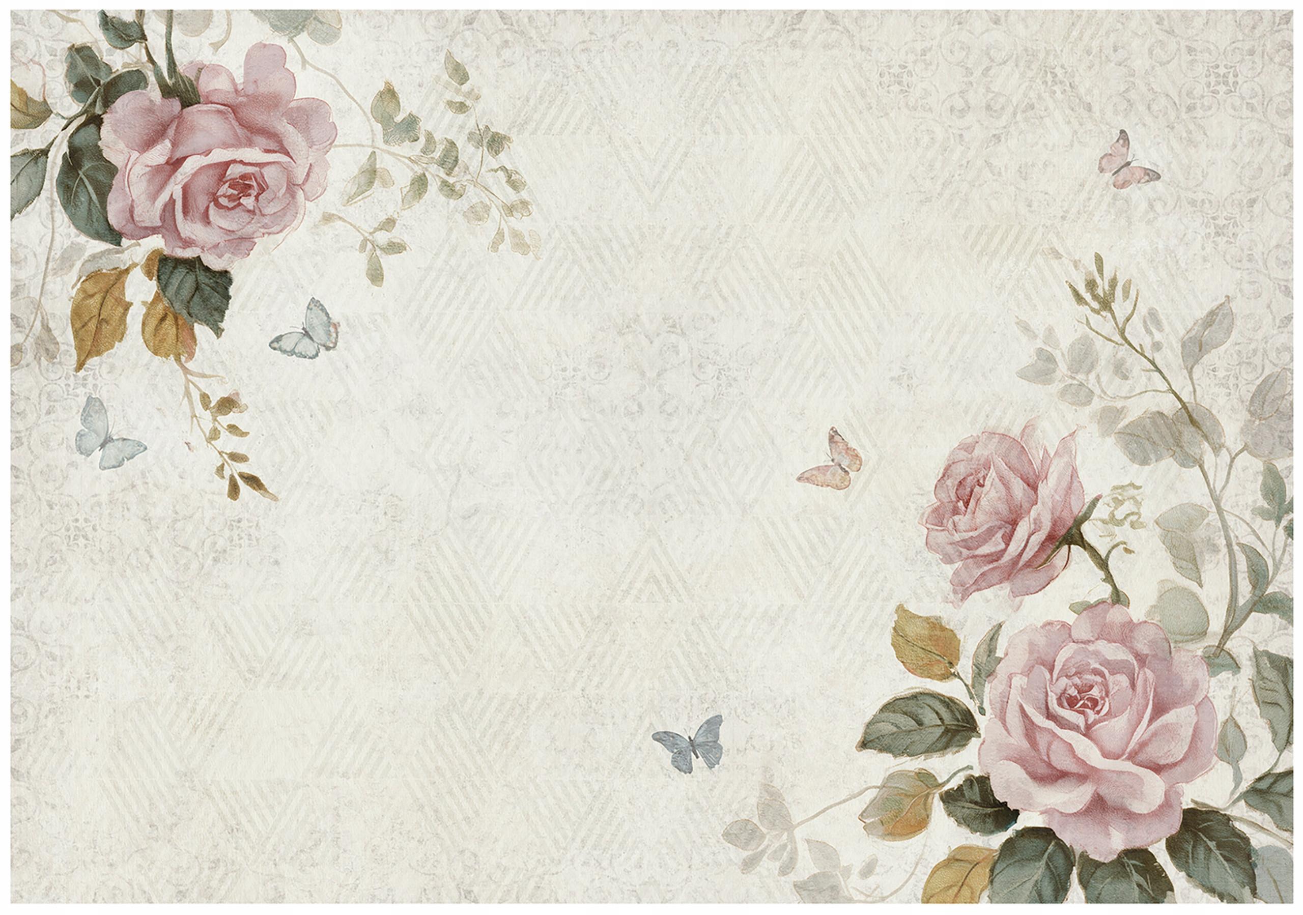 FOTOTAPETE Blumen Rosen Beige 368x254 cm - Multicolor, Textil (368/254cm) - Wallarena