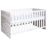 BABYBETT Bente 70 x 140 cm Weiß / Eiche - Eichefarben/Weiß, Holz/Holzwerkstoff (70/140cm) - arthur berndt