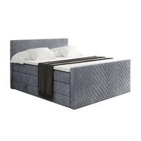 BOXSPRINGBETT mit Matratze und Lattenrost - VEXA-Z KING-120x200 - Grau Casablanca - Grau, Holzwerkstoff (120/200cm) - ALTDECOR