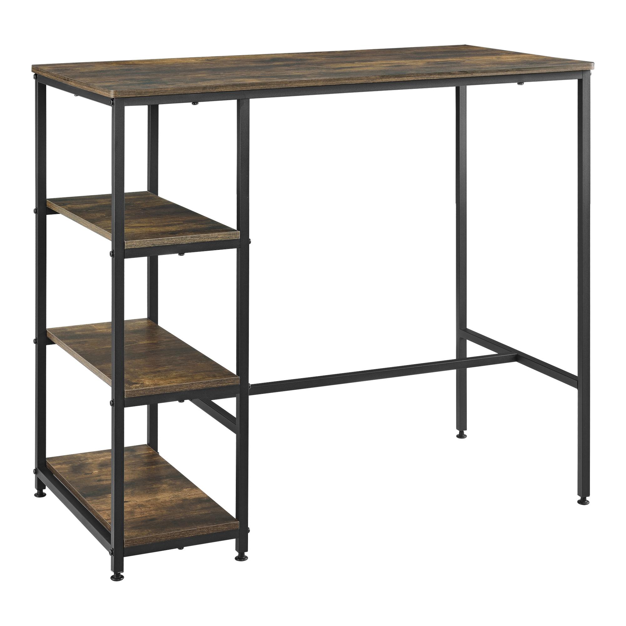 BARTISCH Växjö - Dunkelbraun, Metall (60/109/100cm) - [en.casa]