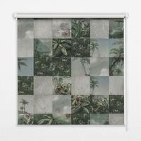 INNENROLLO - Fensterrollo - Rollo - 100x140 cm - Geflieste Palmen - Grün, Kunststoff (100/140/0.5cm) - TULUP