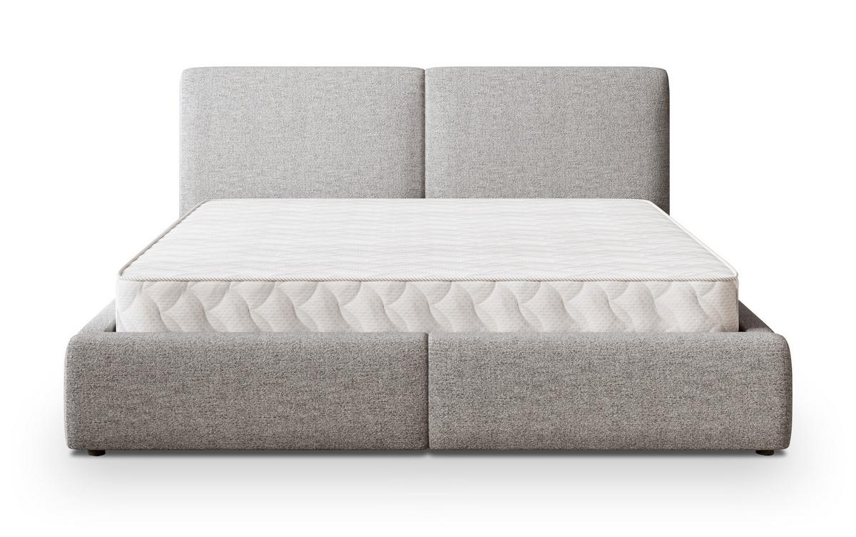 POLSTERBETT FELURO NV 120x200 cm mit Bettkästen - Hellgrau - Hellgrau, Holz/Textil - MASSENO