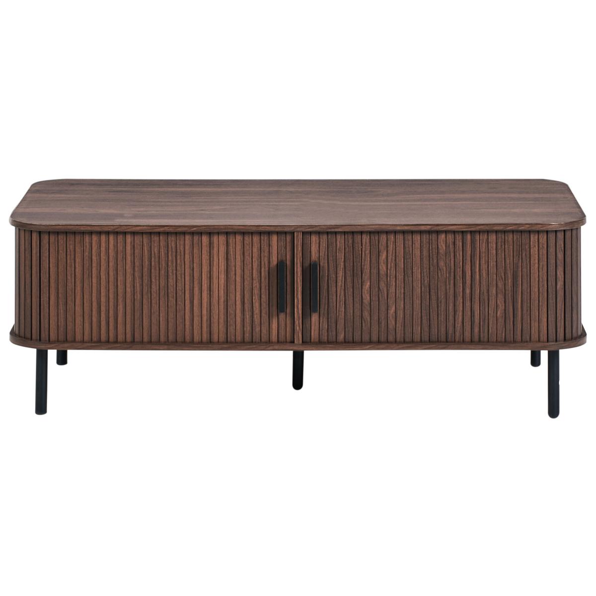 COUCHTISCH Dunkelbraun Bradley - Dunkelbraun, Holzwerkstoff (120/60/41cm) - Beliani