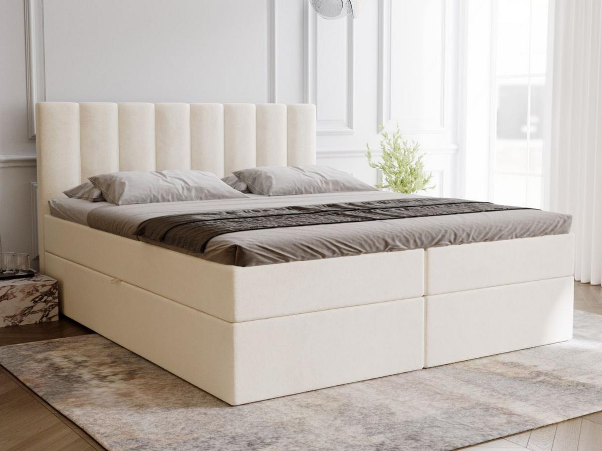 BOXBETT Mocca 200x200 Beige - Beige, Holz/Textil (200/200cm) - Graingold