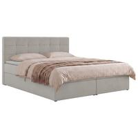 BOXBETT SOLVEN 200/200 - Hellgrau Jersey - Topper T25 - H3 - Hellgrau/Schwarz, Kunststoff/Textil (200/200cm) - MKS