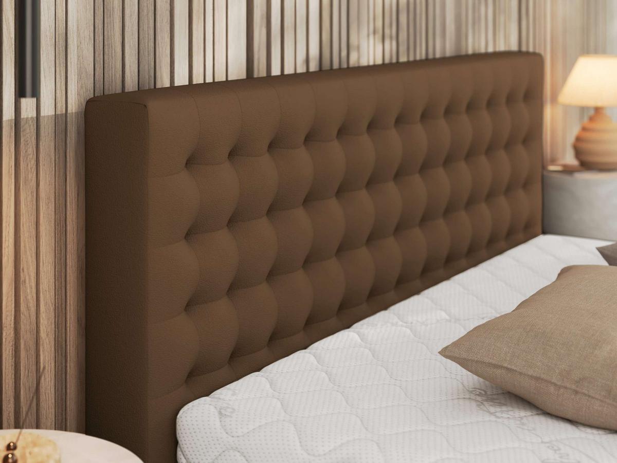 POLSTERBETT PAVO CLASSIC 140/200 - Braun Kunstleder - Multipocket-Matratze - Braun, Textil (140/200cm) - MKS