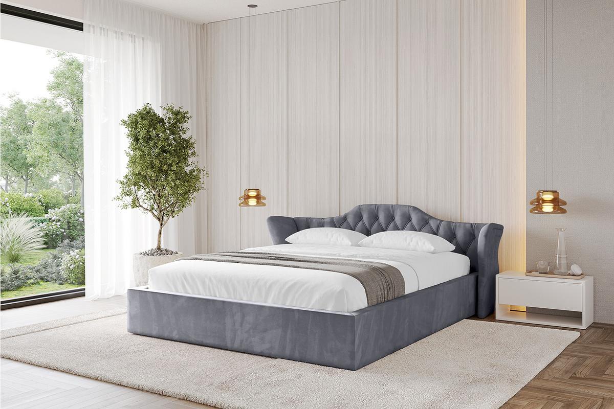 POLSTERBETT mit Bettkasten und Lattenrost, Bett mit Matratze H3/H4 - ZORAN-V1 120x200 Dunkelgrau - Dunkelgrau, Holzwerkstoff/Textil (120/200cm) - ALTDECOR