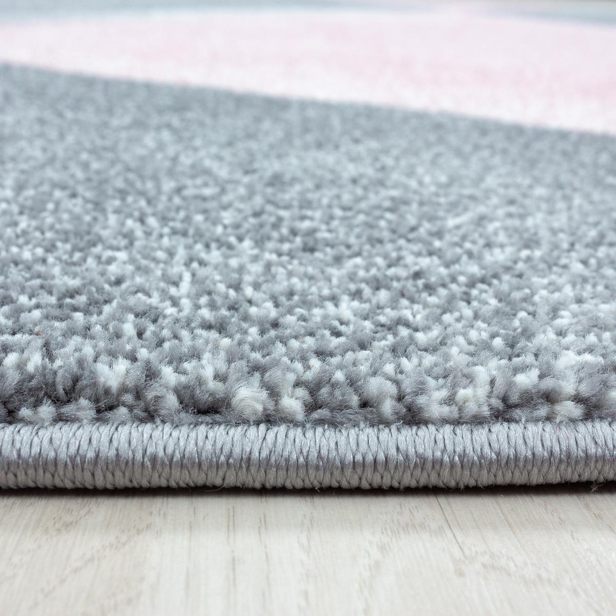 TEPPICH Kurzflor ANDALO in Rosa, geometrisch, aus Polypropylen, 80 x 250 cm - Rosa, Textil (250/80cm) - KADIMA DESIGN