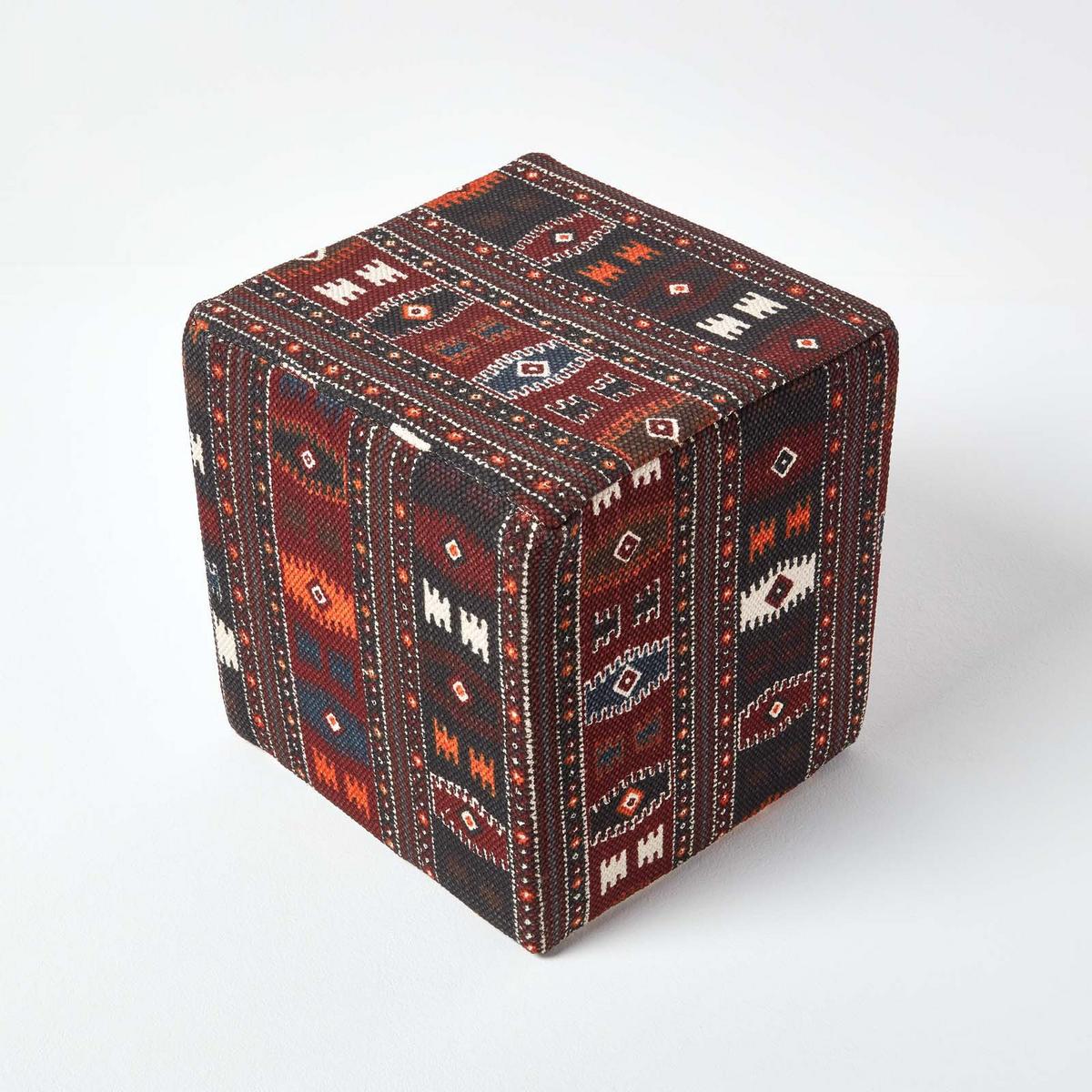 SITZWÜRFEL mit Kelim-Muster, 36/36/38 cm - Multicolor, Textil (36/38/36cm) - Homescapes