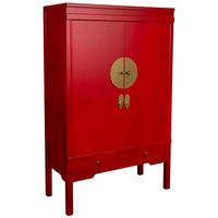 KLEIDERSCHRANK aus Holz 100x45x160 cm - Rot, Holz (100/160/45cm) - Wanderlust