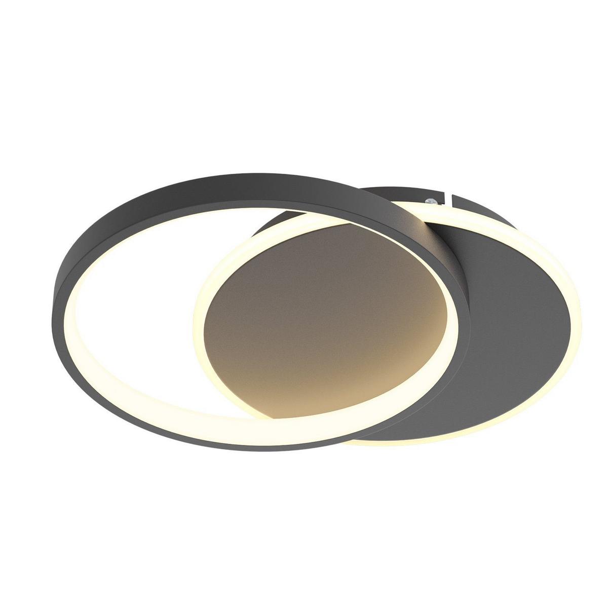 LED-DECKENLEUCHTE Gemini 41/30/6 cm - Schwarz, Metall (41/30/6cm) - Nettlife