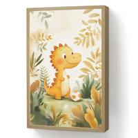 WANDLEUCHTE MIT AKKU Dino - Fußball - Orange 40x60 cm - Beige, Holzwerkstoff (40/60/8cm) - OnlyWow