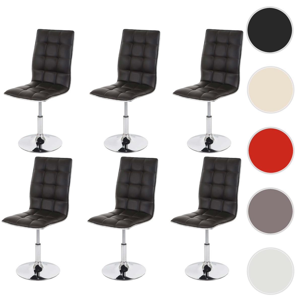 ESSZIMMERSTUHL Braun 6er-Set - Braun, Textil (43/103/54cm) - MCW