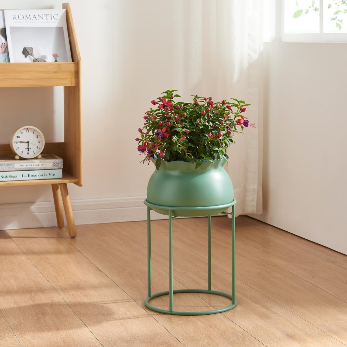 BLUMENSTÄNDER Assen - Grün, Metall (23.5/23.5/38cm) - [en.casa]