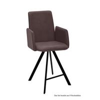 THEKENSTUHL drehbar (8er-Set) Desiree 52x109x60 Schwarz/Braun - Schwarz/Braun, Kunststoff (60/109/52cm) - 58aufmkessel