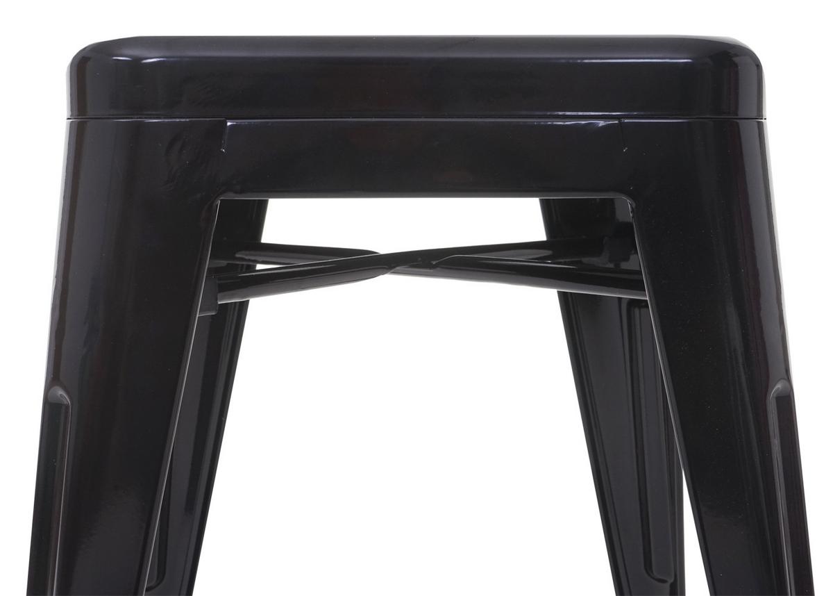 HOCKER Schwarz 4er-Set - Schwarz, Metall (39/46/39cm) - MCW