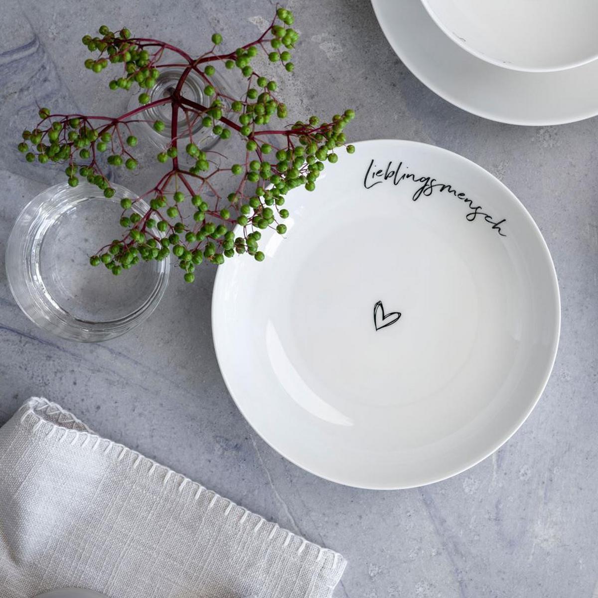 SCHALEN LIEBLINGSMENSCH Statement weiß ø 18,7 cm 6er Set - Weiß, Keramik (18.7cm) - Villeroy & Boch