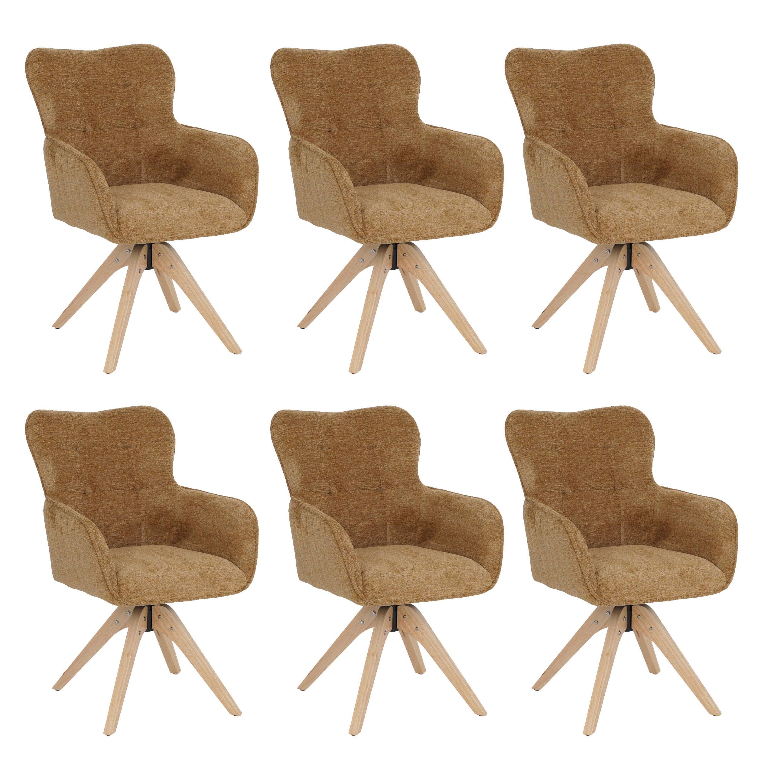ESSZIMMERSTUHL Senfgelb 6er-Set - Gelb, Textil (62/92/68cm) - MCW