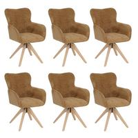 ESSZIMMERSTUHL Senfgelb 6er-Set - Gelb, Textil (62/92/68cm) - MCW