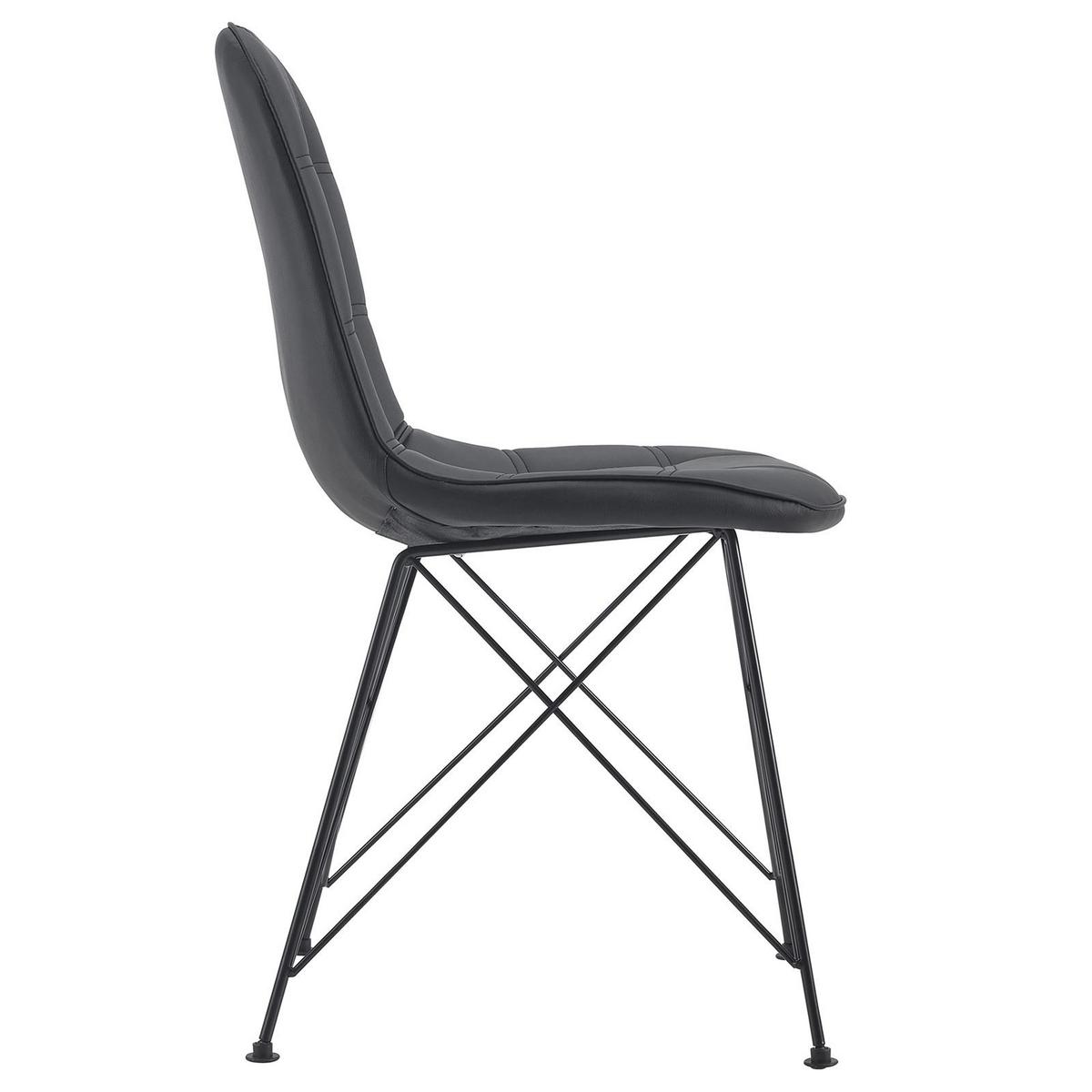 ESSZIMMERSTUHL IMRAN 4er-Set schwarz - Schwarz, Textil (44/84/53cm) - IDIMEX