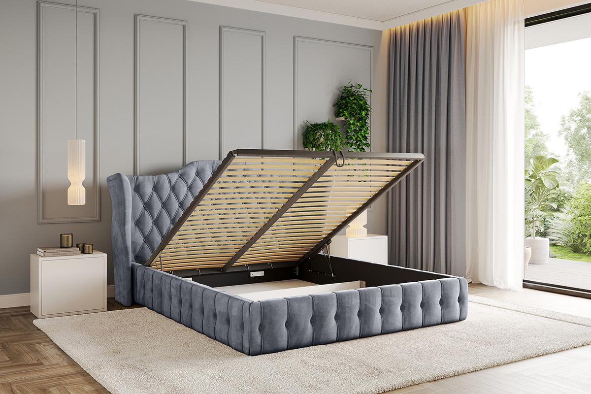 POLSTERBETT mit Bettkasten und Lattenrost, Boxbett ohne Matratze - MODY 120x200 Grau - Grau, Holzwerkstoff/Textil (120/200cm) - ALTDECOR