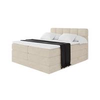 BOXBETT mit Matratze H3/H4 - FAMA KING - 140x200 cm Beige Monolith - Sahara, Holzwerkstoff (140/200cm) - ALTDECOR