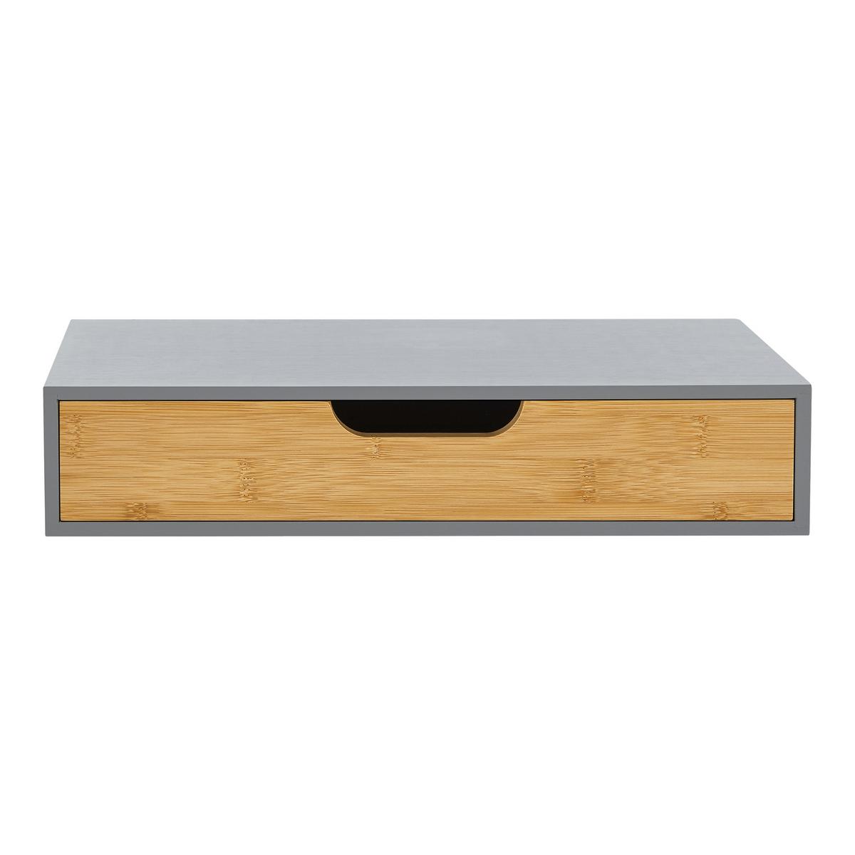 WANDREGAL Bokn - Grau, Holz (40/8/24cm) - [en.casa]