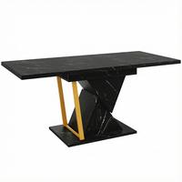 ESSTISCH ausziehbar 110–140 cm in Schwarz Marmor-Optik - Sonoma Eiche, Holzwerkstoff (80/110/76cm) - Urban Meuble