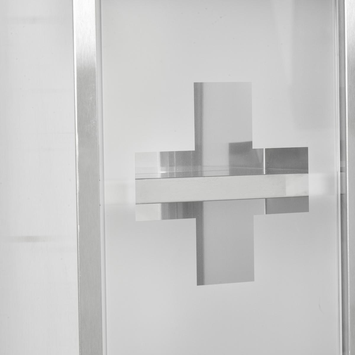 MEDIZINSCHRANK, Mattglas, 430 Edelstahl+gehärtete Glastür, Silber - Silberfarben, Glas (12/58/20cm) - Kleankin