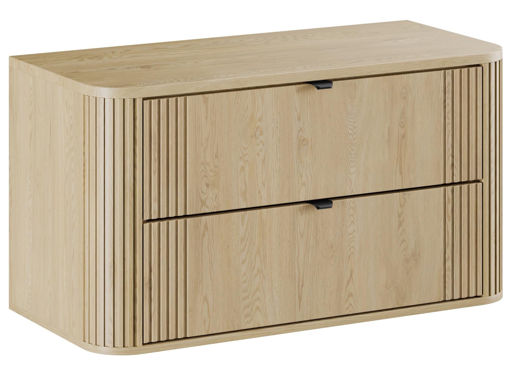 WASCHBECKENUNTERSCHRANK Cremona 2 Schublade Eiche - 100 x 46 x 54 cm - Eichefarben, Holz (100/54/46cm) - Badplaats