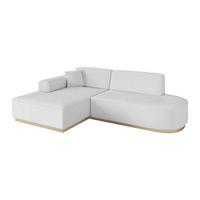 ECKSOFA Ottomane Links IREA-L1 - 232x165x80 cm Weiß - Weiß, Holzwerkstoff/Textil (232/165cm) - ALTDECOR