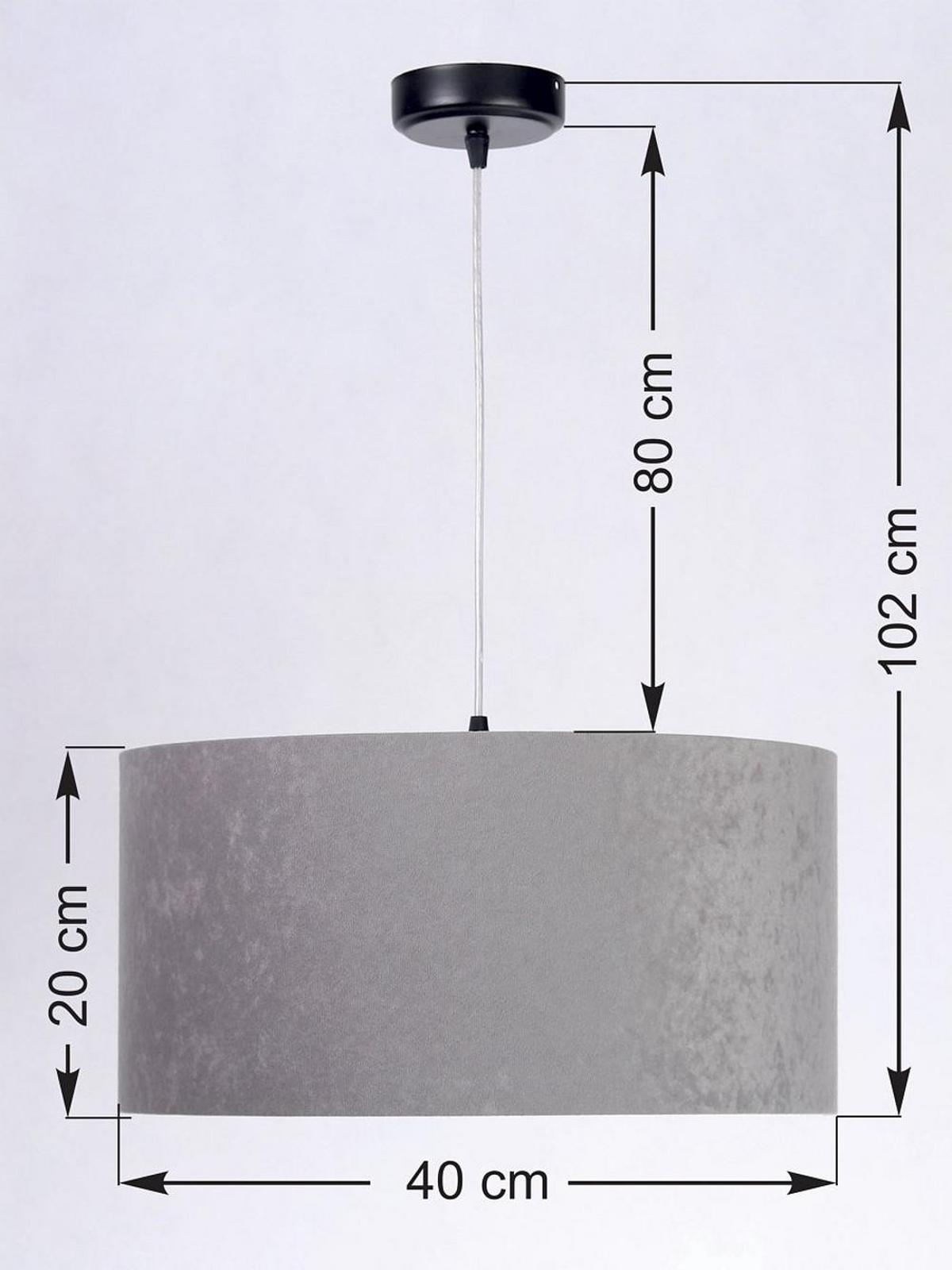 HÄNGELEUCHTE Grau 40/20 cm - Pink/Grau, Kunststoff (40/0.6/20cm) - ONZENO