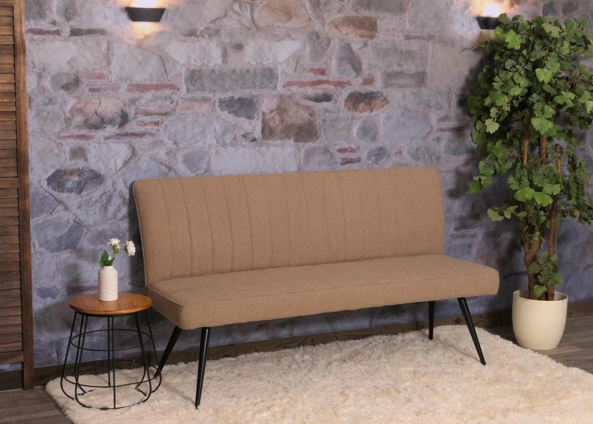 SITZBANK Braun - Dunkelgrau/Braun, Textil (160/90/60cm) - MCW