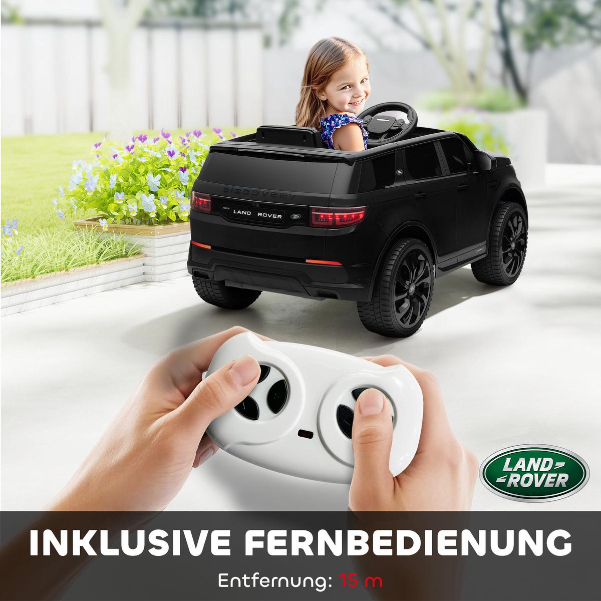 KINDER Elektroauto 12V Kinderauto mit 2,4G Fernbedienung, Musik, 3-5 km/h - Schwarz, Kunststoff (106/65.5/51cm) - AIYAPLAY
