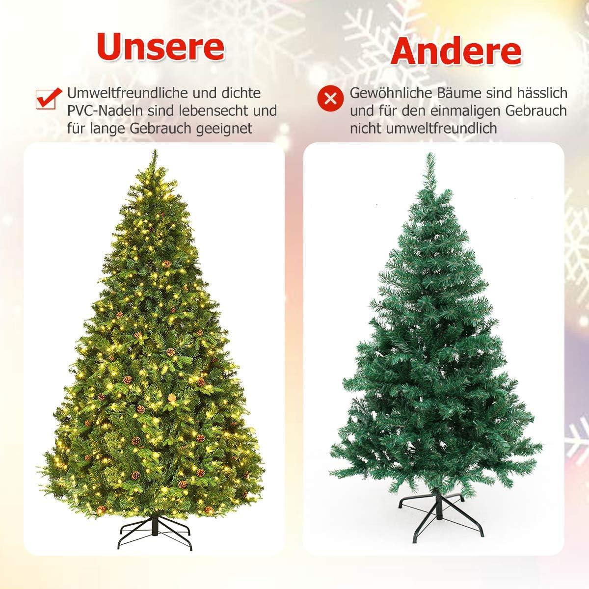 WEIHNACHTSBAUM Grün - Grün, Kunststoff (240cm) - COSTWAY