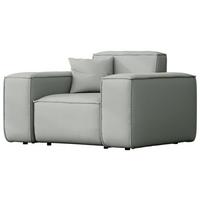 GARTENSESSEL Lorento Outdoor Polster-Loungesessel, Hellgrau Kunstleder 121/73/92 cm - Hellgrau, Textil (121/73/92cm) - WFL GROUP