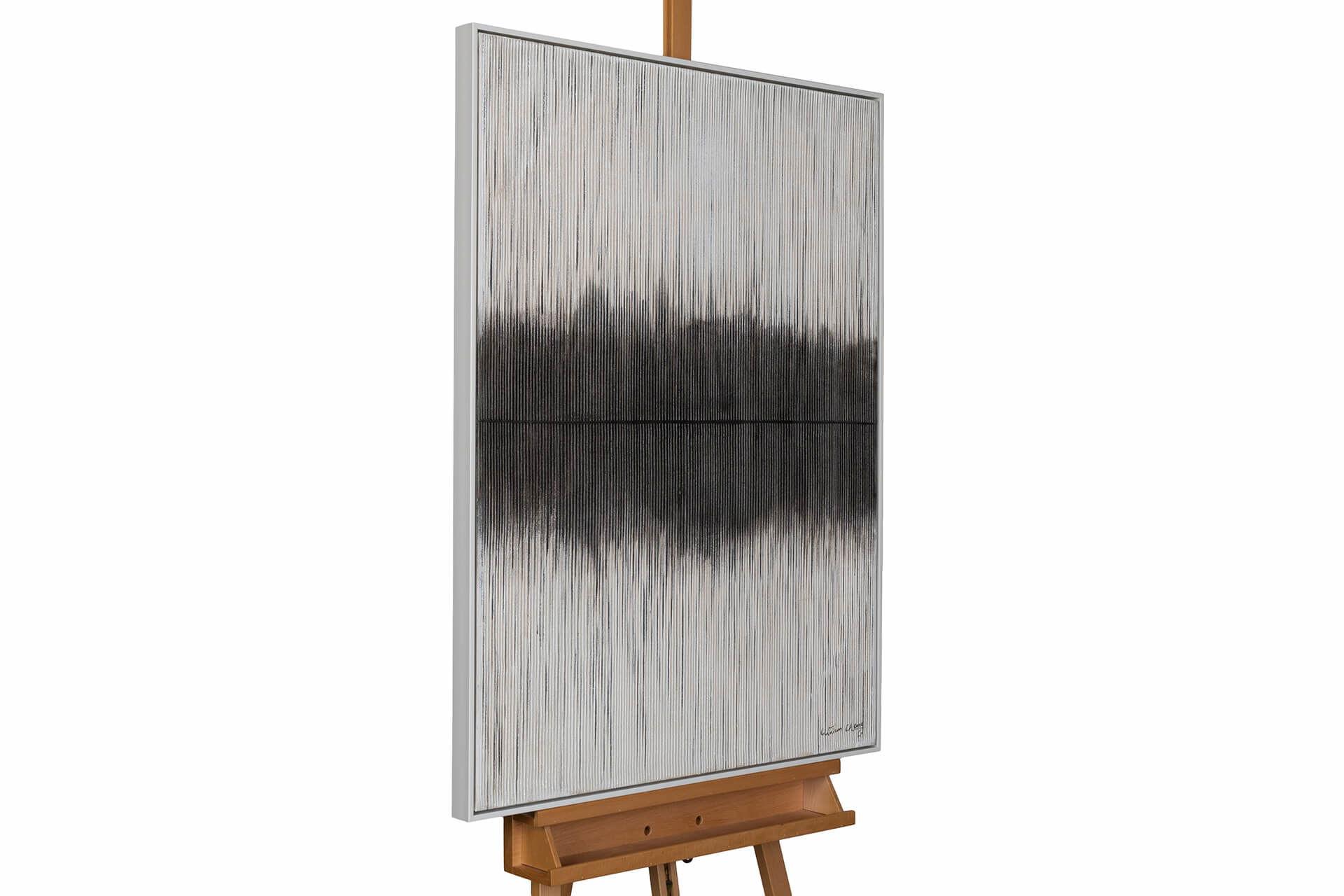 ACRYLBILD HANDGEMALT 75/100 cm - Grau, Textil (75/100cm) - KUNSTLOFT