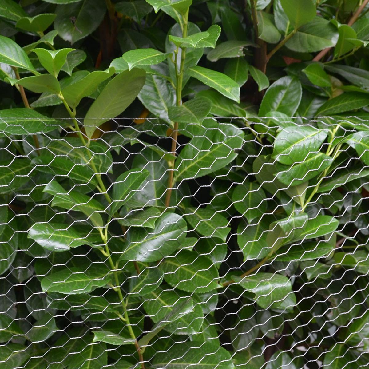 MASCHENDRAHTZAUN Quadratisch, 0,5/25 m - Silberfarben, Metall (2.5/50cm) - Niederberg Metall