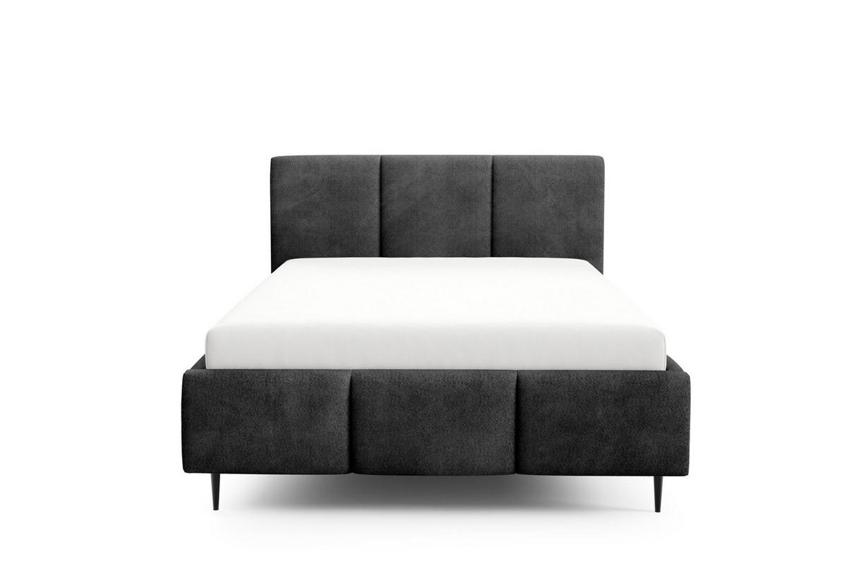 POLSTERBETT Miami - Schwarz, Holzwerkstoff/Textil (160/200cm) - Fun Möbel