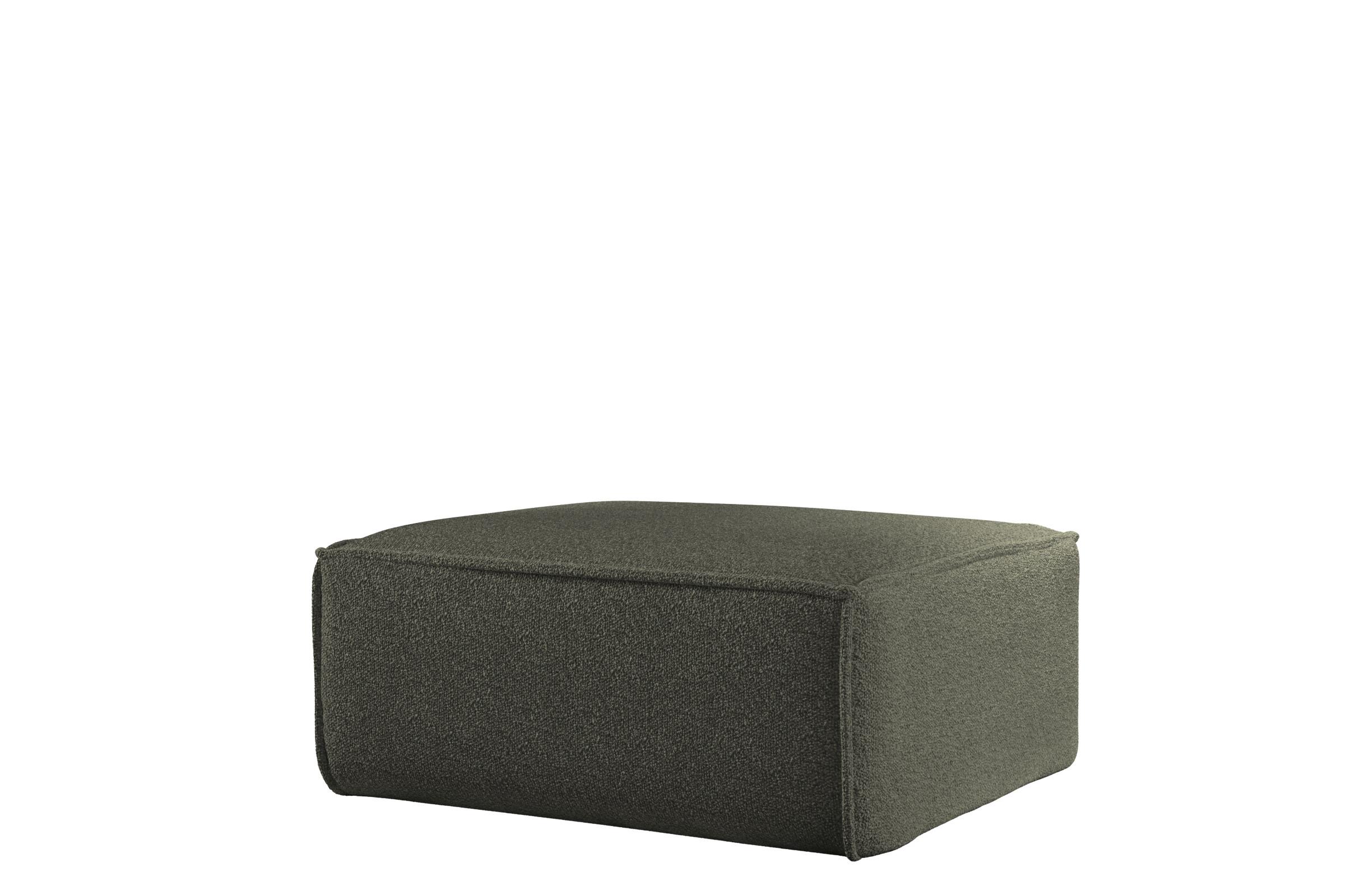 POLSTERHOCKER Celes Premium Ascot Bukla - Grün, Holzwerkstoff/Textil (105/40/105cm) - Fun Möbel