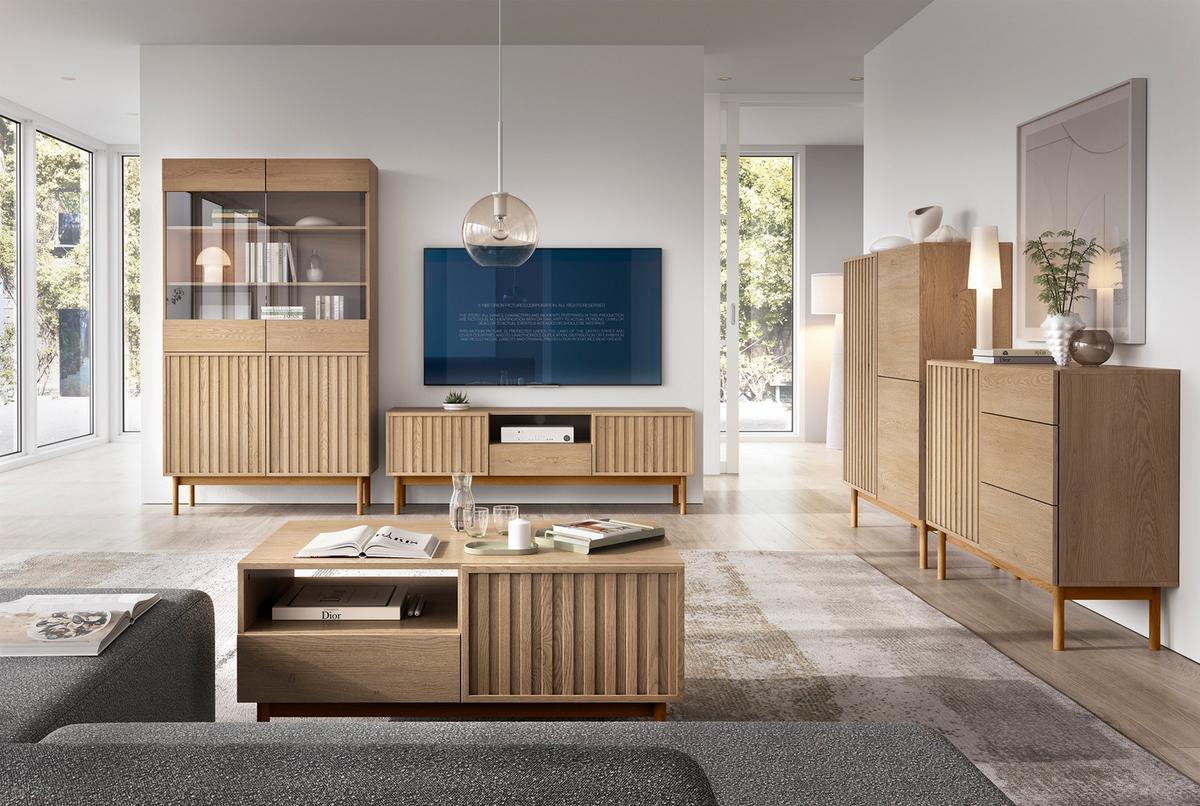 NACHTTISCH Santarco Eiche Cremona 53/53/37 cm - Eichefarben, Holz/Holzwerkstoff (53/53/37cm) - AX Living