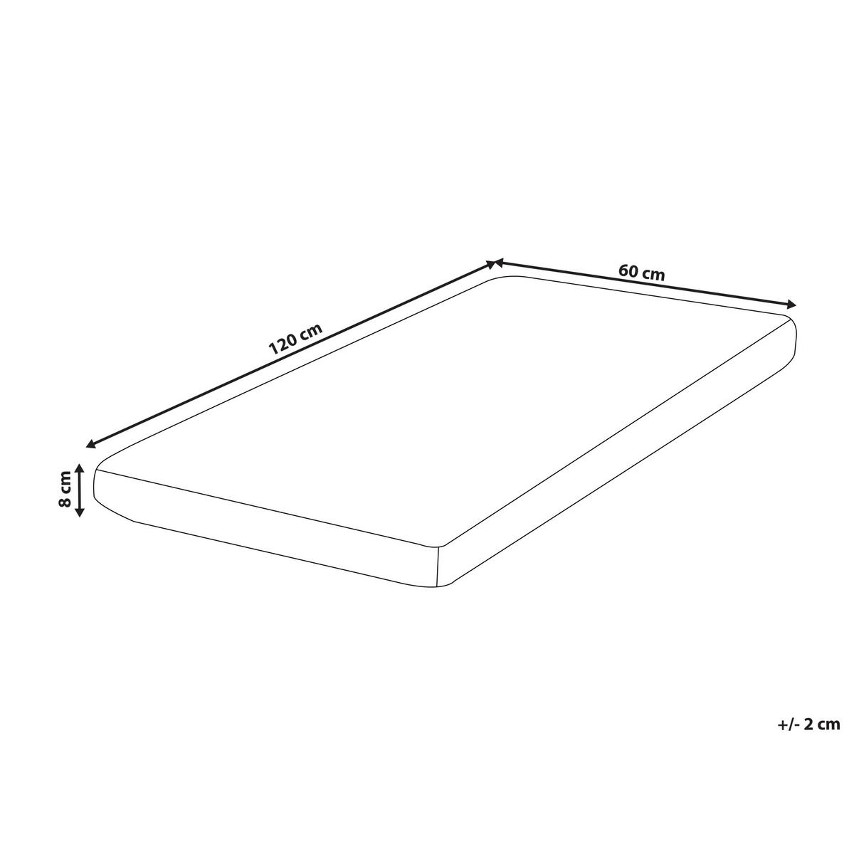 BABYSCHAUMSTOFFMATRATZE H2/3 Mittel 60/120 cm Hushy - Weiß, Textil (60/120cm) - Beliani