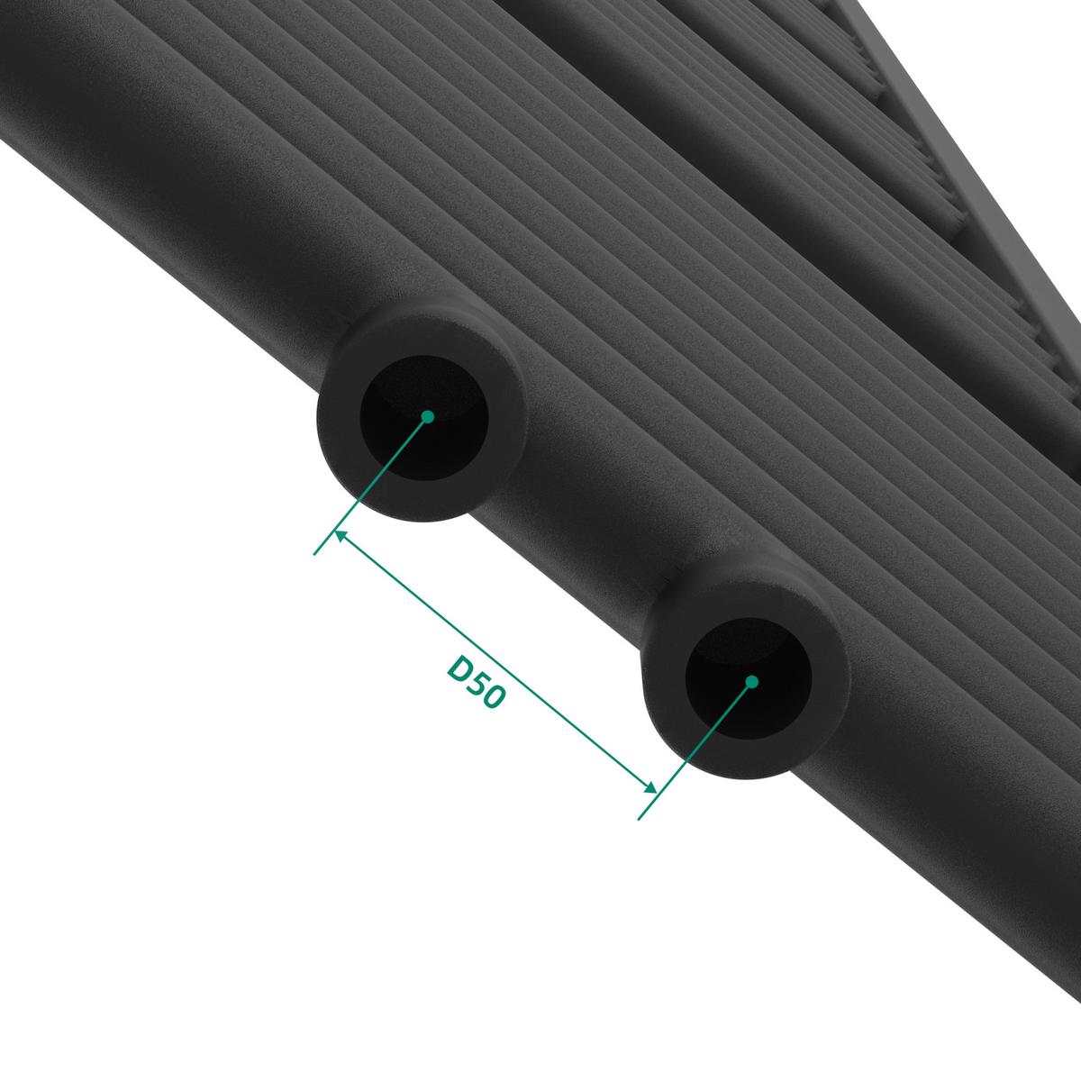 HANDTUCHHEIZKÖRPER Voss I. - Schwarz, Metall (40/160/3cm) - [neu.haus]